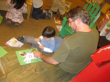 with help from Daddy