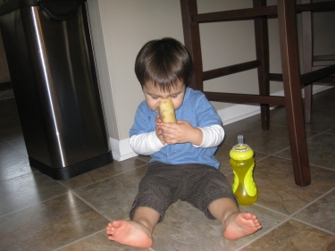 eating bread